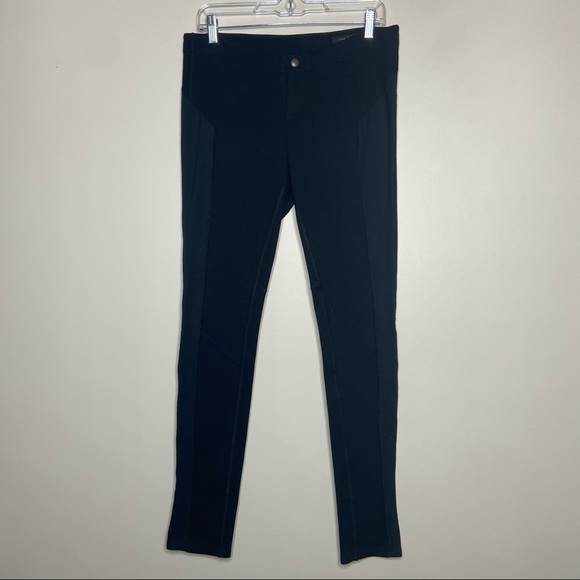 Rag And Bone Mixed Texture Button Black Leggings - Picture 1 of 7